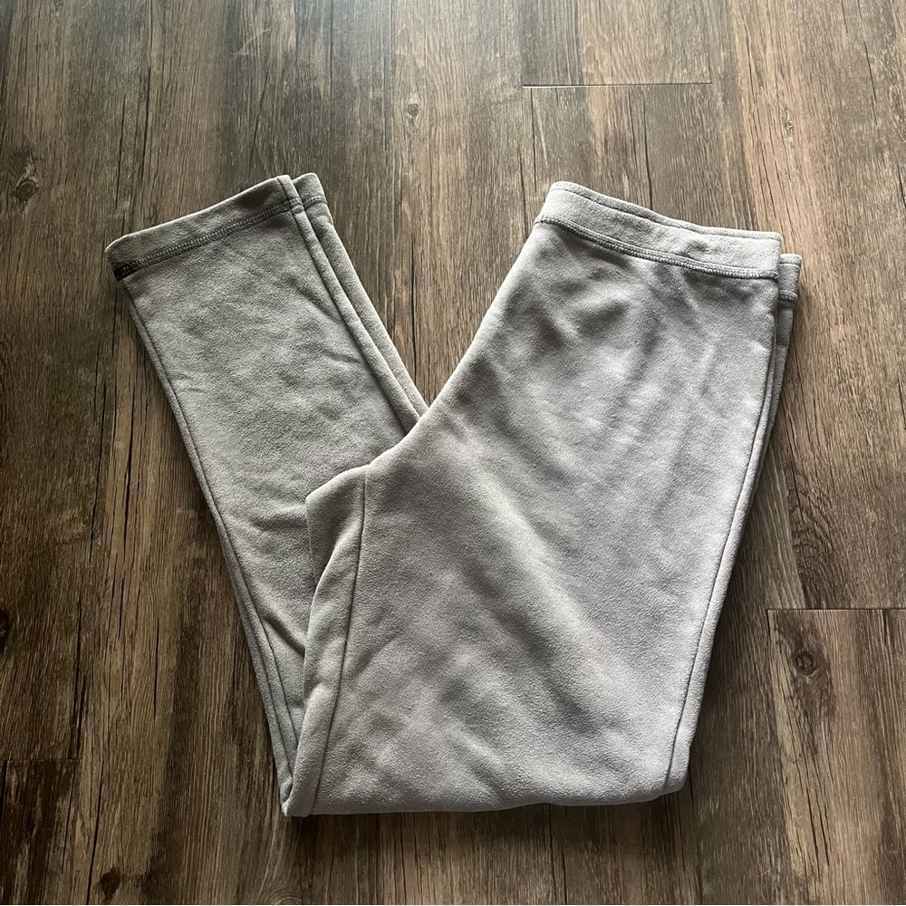 IC by Connie K Grey Faux Suede Leggings Sz M